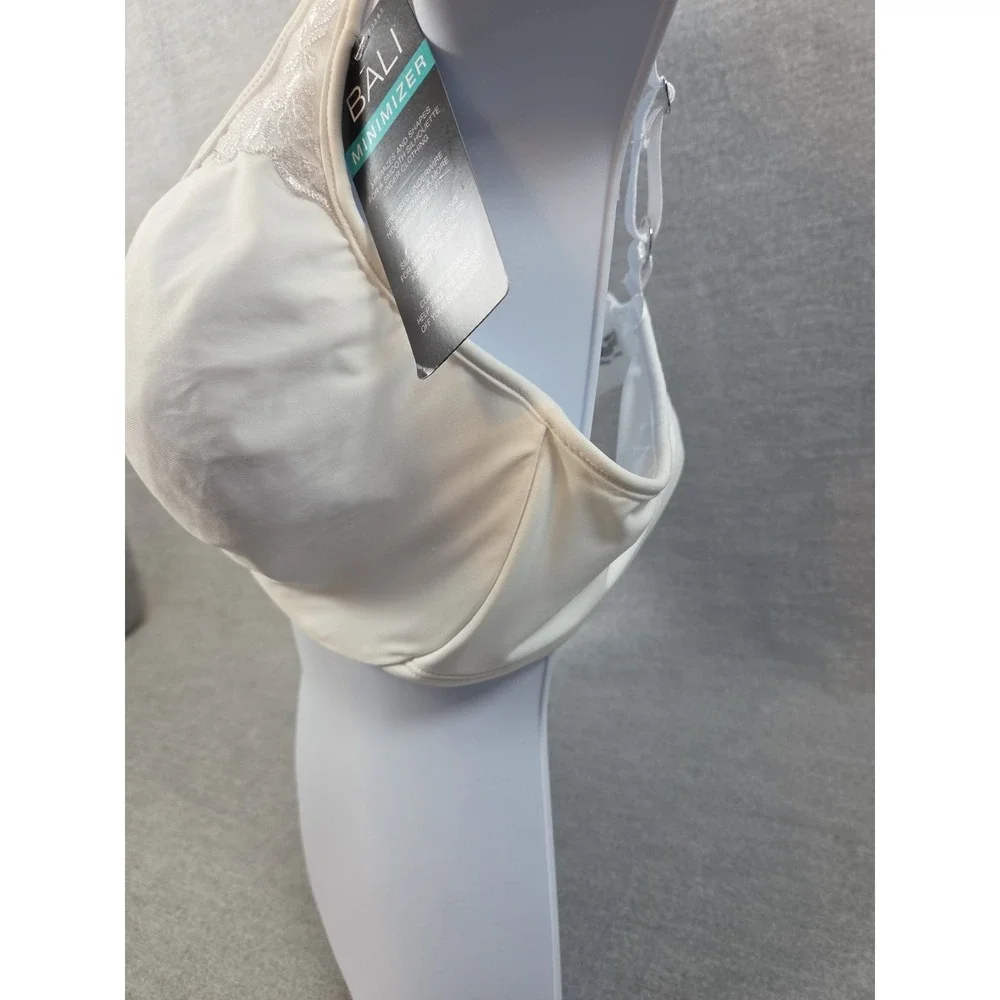 Bali Minimizer Underwire Support Bra 40D Ivory Comfort Straps Shaping NEW